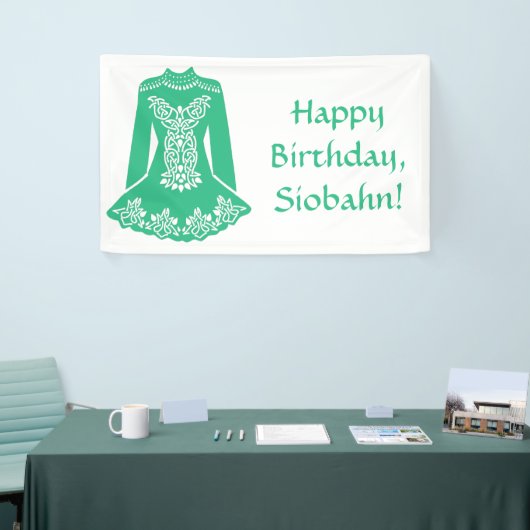 Für irische Tänzer "Green Dancing Dress Custom Par Banner (Messeveranstaltung)
