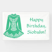 Für irische Tänzer "Green Dancing Dress Custom Par Banner (Horizontal)