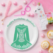 Für irische Tänzer "Green Dancing Dress Custom Par Pappteller (Party)