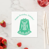Für irische Tänzer "Green Dancing Dress Custom Par Serviette (Beispiel)