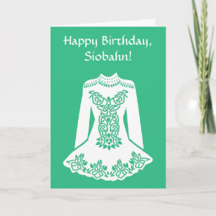Für irische Tänzer Tanzkleid zum Geburtstag Karte