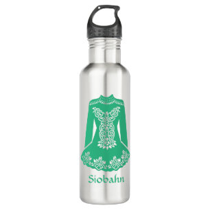 Für Irish Dancers Green Dancing Dress Personalisi Edelstahlflasche
