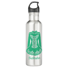 Für Irish Dancers Green Dancing Dress Personalisie Edelstahlflasche