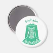 Für Irish Dancers Green Dancing Dress Personalisie Magnet (Vorderseite/Rückseite)