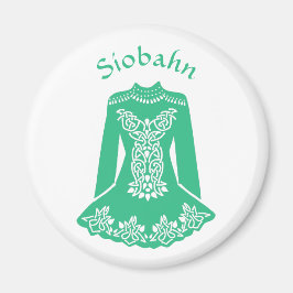 Für Irish Dancers Green Dancing Dress Personalisie Magnet