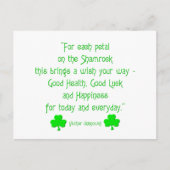 Für jede Blüte auf dem Kleeblatt.. Postkarte (Vorderseite)