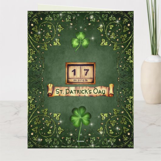 Für jede Petal am St. Patrick's Day im Kleeblatt Karte (Rückseite)