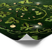 Für jede Petal im Kleeblatt - irisches Sprichwort Poster (Ecke)