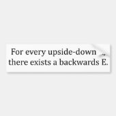 Für jedes A existiert E - (weißer Stoßdämpfer) Autoaufkleber (Vorne)