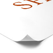 Für jedes Party - Pumpkin-Rost Terracotta-Blume Poster (Ecke)