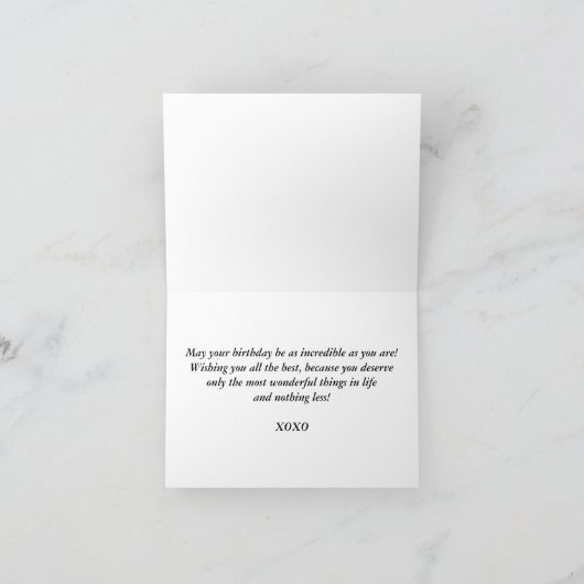 Für jemanden, der so besonders glückliche Goldminz Karte (Innenseite)