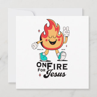 Für Jesus entflammt Psalm 34,5 Süßer Flammen-Chara Einladung