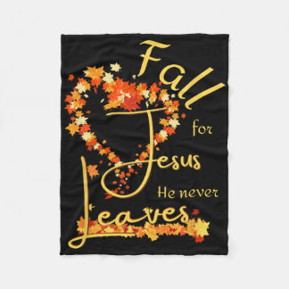 Für Jesus fallen Er verlässt nie Gesegnet Dankbar  Fleecedecke