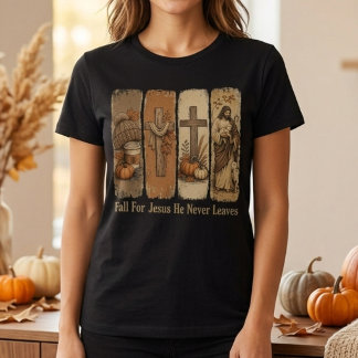 Für Jesus fallen, Er verlässt nie Tri-Blend Shirt