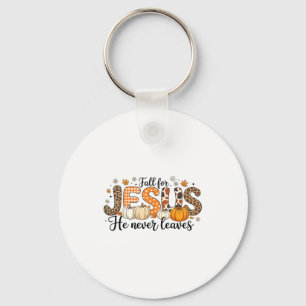 Für Jesus fallen, Er verlässt niemals Herbst-Ernte Schlüsselanhänger