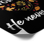 Für Jesus fällt er nie Christlichen Herbst-T-Verla Poster (Ecke)