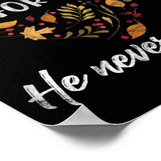 Für Jesus fällt er nie Christlichen Herbst-T-Verla Poster (Ecke)