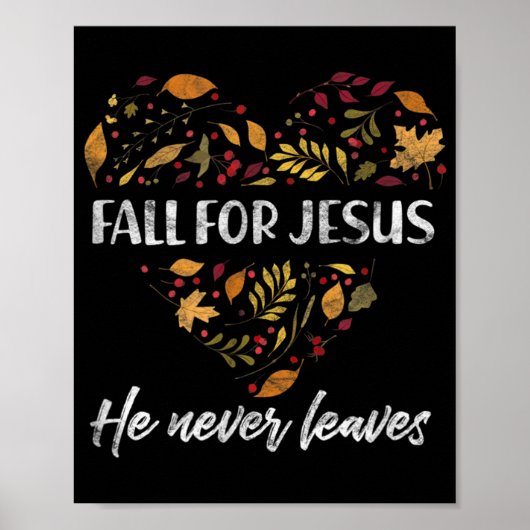 Für Jesus fällt er nie Christlichen Herbst-T-Verla Poster (Vorne)