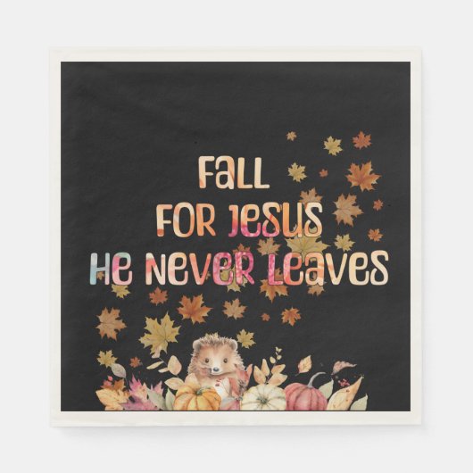 Für Jesus fällt er niemals Design Verlasst Serviette (Vorderseite)