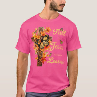 Für Jesus fällt er niemals schöne Herbstkreuze Ver T-Shirt