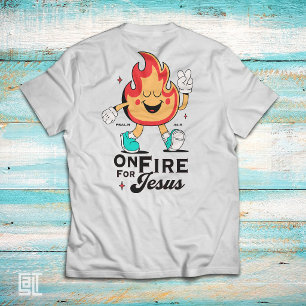 Für Jesus Feuer gefangen Psalm 34:5 Süßer Flammen- T-Shirt