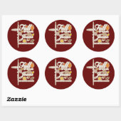 Für Jesus wird er nie T - Shirt verlassen Runder Aufkleber (Blatt)