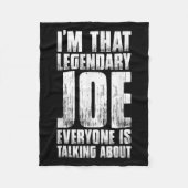 Für Joe Name Vorname Funny Joe Fleecedecke (Vorderseite)