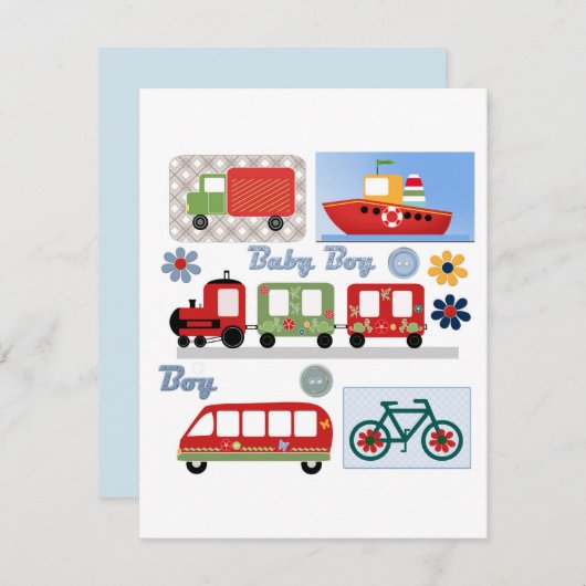 Für Junge Einladung (Vorne/Hinten)