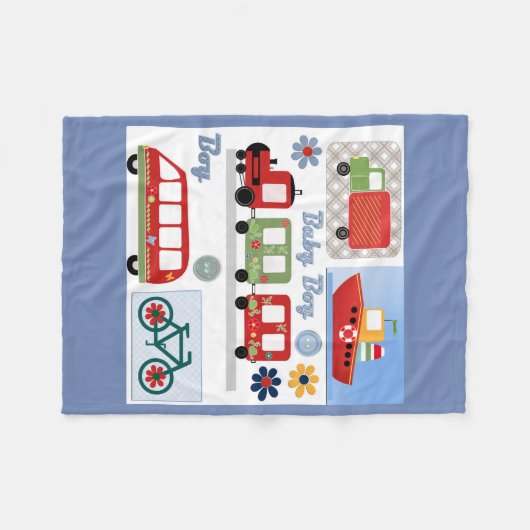 Für Junge Fleecedecke (Vorderseite (Horizontal))