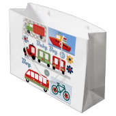 Für Junge Große Geschenktüte (Rückseite Schrägansicht)