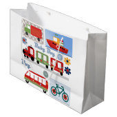 Für Junge Große Geschenktüte (Vorderseite Schrägansicht)