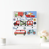 Für Junge Quadratische Wanduhr (Zuhause)