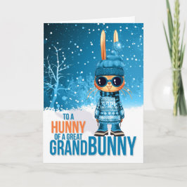 für junges großes - Enkel niedliches blaues Feiertagskarte