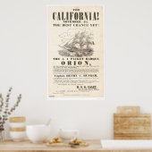 Für Kalifornien!.."Orion"-Werbung (1281A) Poster (Küche)
