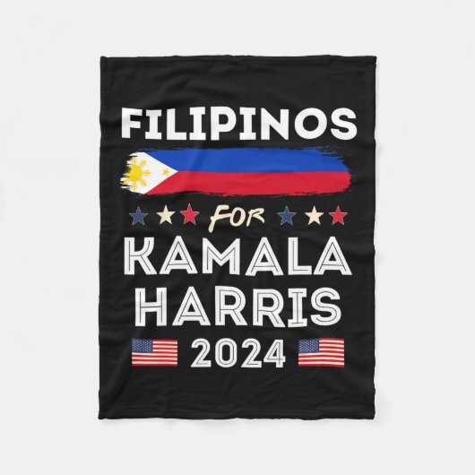 Für Kamala Harris 2024 Flag Patriotic Fleecedecke (Vorderseite)