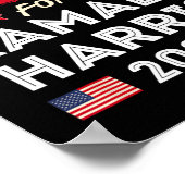 Für Kamala Harris 2024 Flag Patriotic Poster (Ecke)