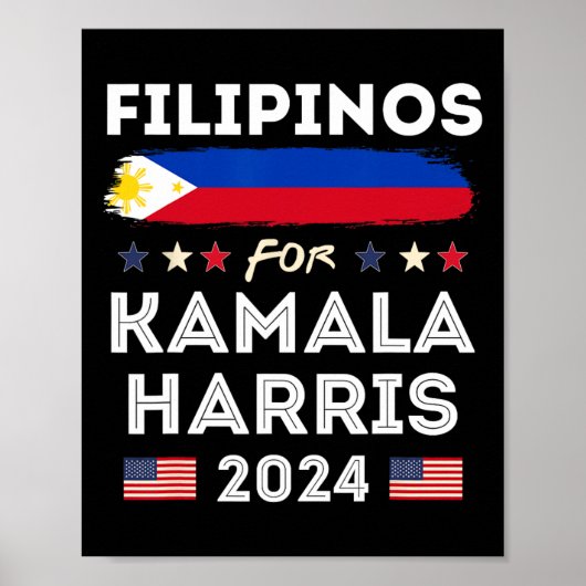 Für Kamala Harris 2024 Flag Patriotic Poster (Vorne)