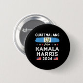 Für Kamala Harris 2024 Guatemala-Flagge Button (Vorne & Hinten)