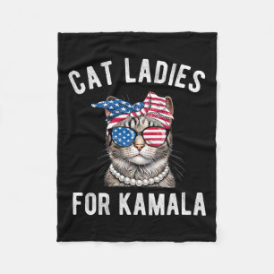 Für Kamala Harris Cat Ladys Usa 2024 Womens Fleecedecke