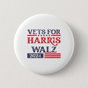 Für Kamala Harris Tim Walz Veteranen für Harris Button