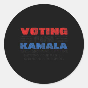 Für Kamala, nachdem er Joe Biden Trump 2024 Wom fa Runder Aufkleber
