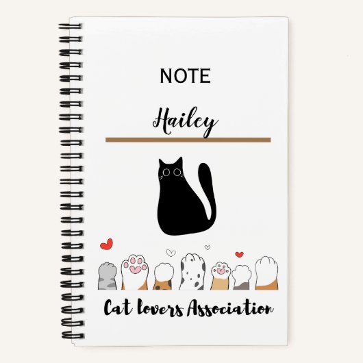 Für Katzen-Liebhaber - SpiralNotebook Notizblock (Vorderseite)