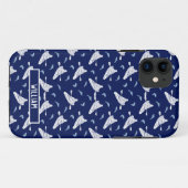 Für Kayakers Personalisiert Navy Blue Kayak Case-Mate iPhone Hülle (Rückseite (Horizontal))