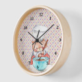 Für Kids Bär machen Cookies Wall Clock Uhr (Winkel)