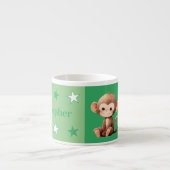 Für Kinder Affe Name grün Espressotasse (Vorderseite)