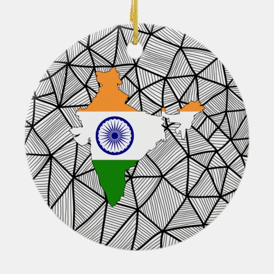 Fur Kinder Kreative Indien Flagge Mit Karte Keramik Ornament Zazzle De