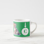 Für Kinder Leopard Name grün Espressotasse (Rechts)