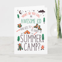 Für Kinder Lustiges Sommercamp Orange Grün und Bra