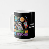 Für Kindergarten und Jenseits des Astronauten Funn Kaffeetasse (Vorderseite Links)