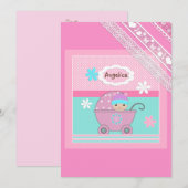 Für kleine Mädchen Einladung (Vorne/Hinten)